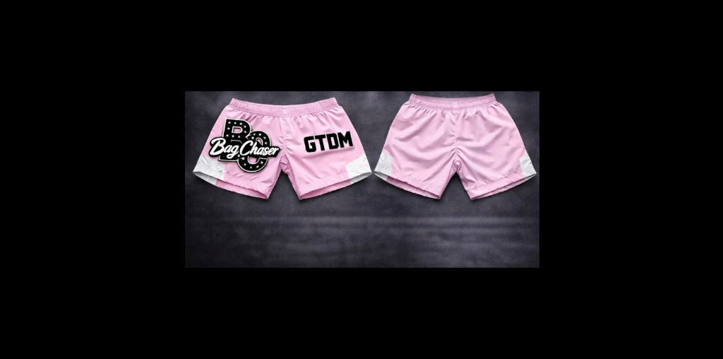 pink BAG CHASER shorts
