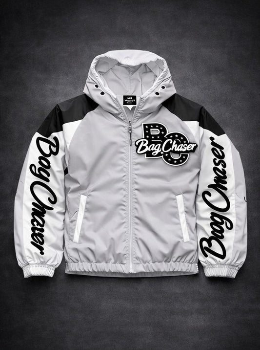 grey bag chaser hoodie